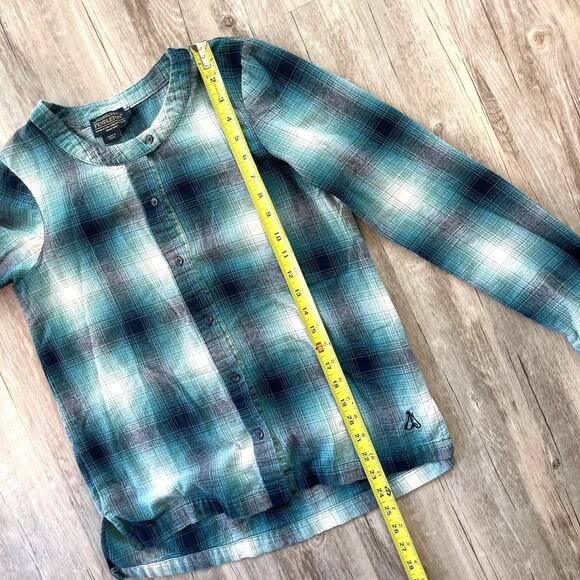 Pendleton Women’s Blue Black Plaid 100% Cotton Button Down Pajama Top Size Small - Picture 6 of 8